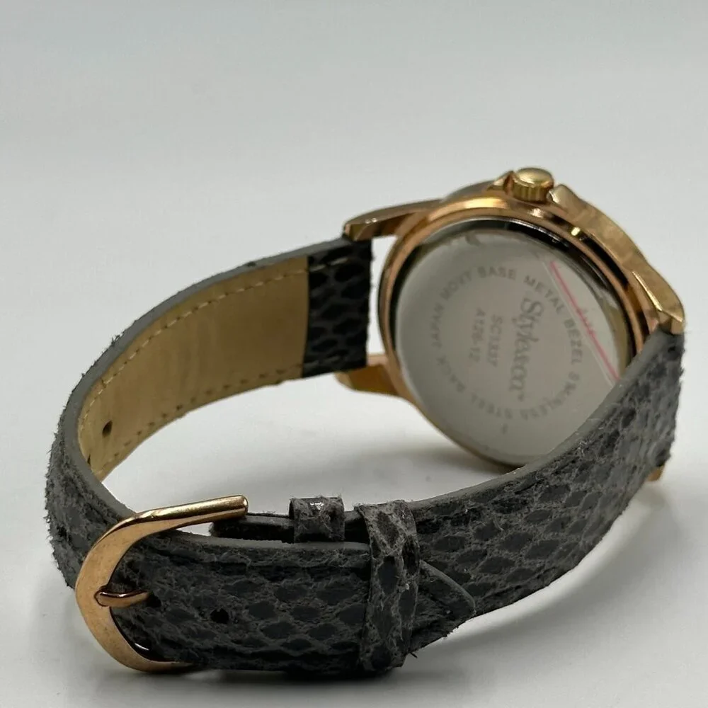 3/$30 Style & Co  Watch Women Rose Gold Tone Grey Snake Print Band 9 Inch